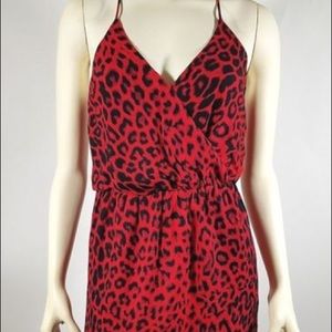 NWOT Parker Trina red black leopard dress